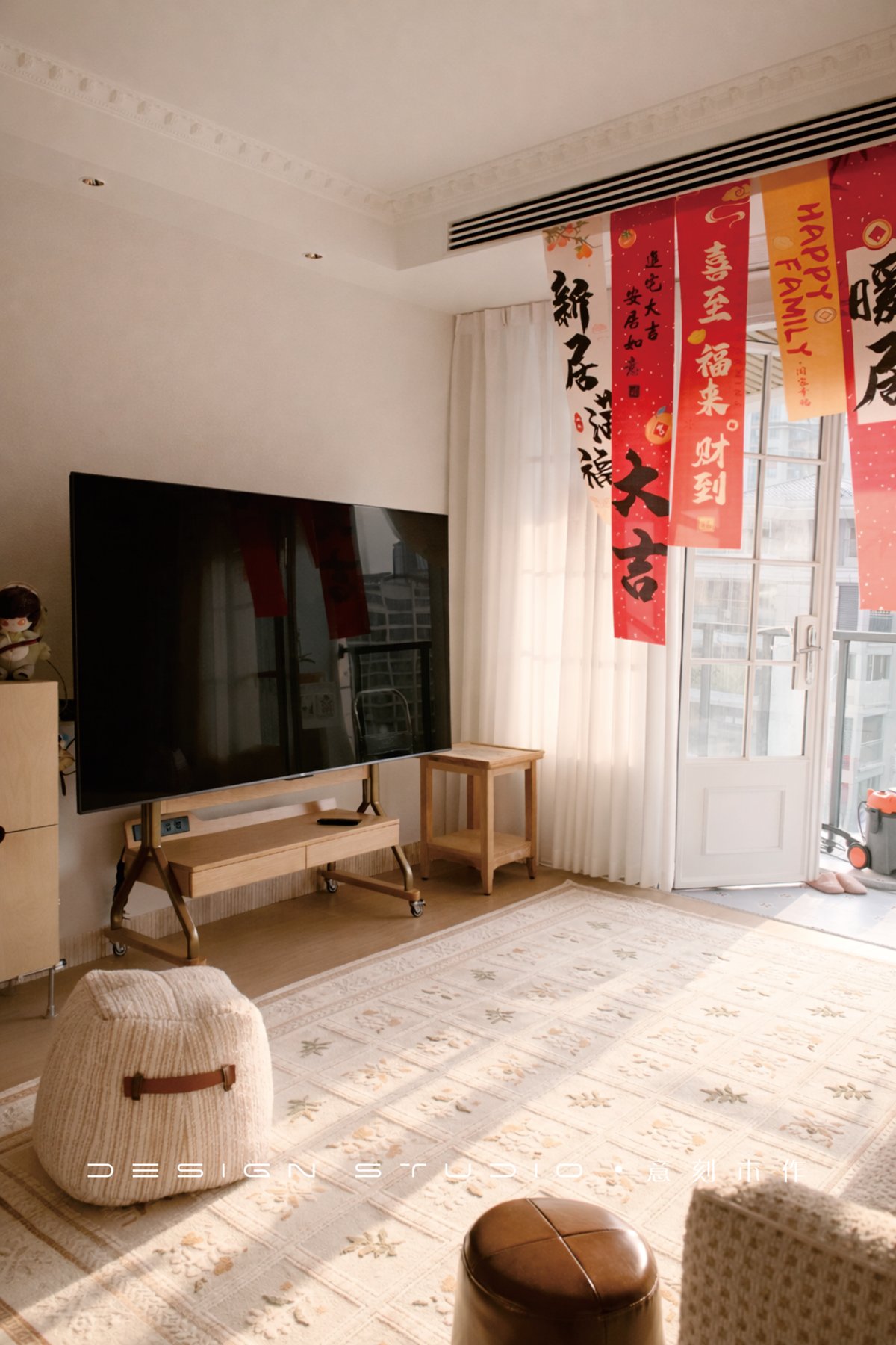 广安 · 天空的院子 · 客厅电视柜|实景照片